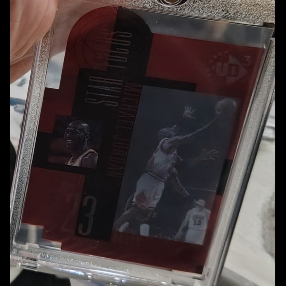 Upper Deck Michael Jordan Trading Card - Red and Black